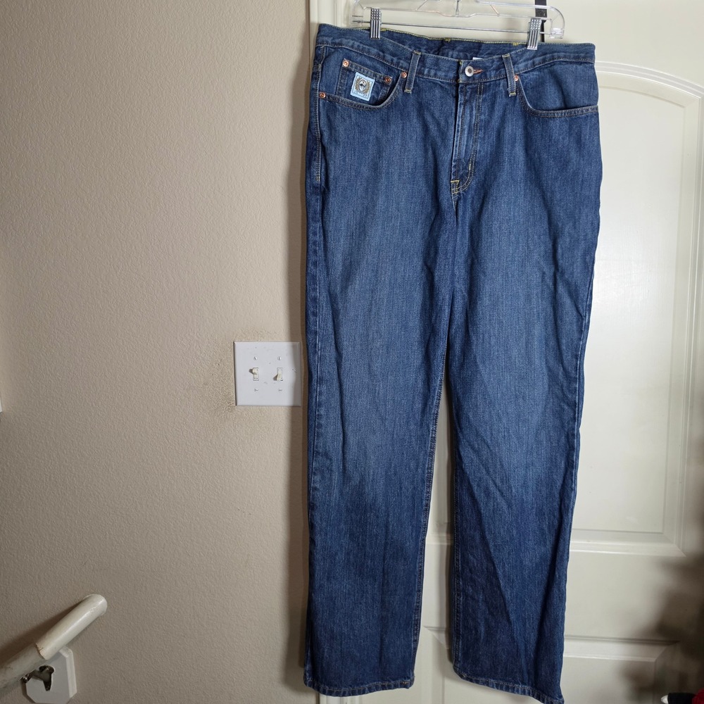 Cinch Green Label Mens Relaxed Fit Straight Leg Jeans Medium Wash 38x34